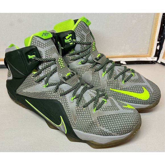 Nike Other - Nike Mens Lebron 12 XII Dunk Force Dunkman Size 12 Grey Green 684593-001